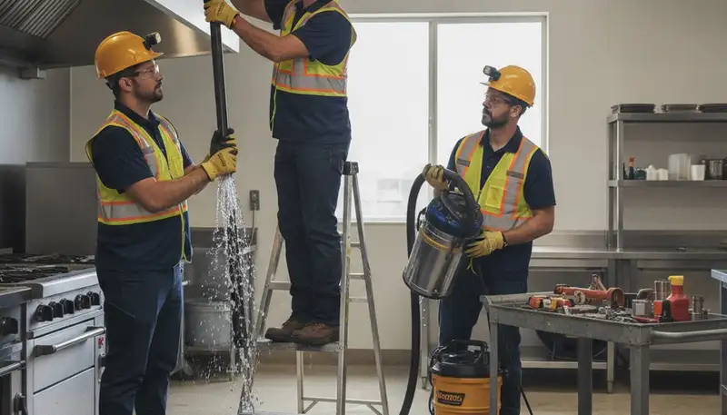 Emergency plumber fixing a burst pipe in Wellesley, MA home