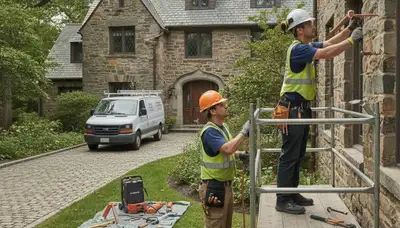 Plumber repairing a pipe in Wellesley, MA for residential plumbing service