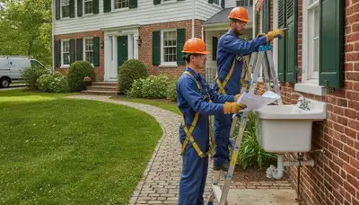 Plumber repairing pipes in Wellesley, MA for residential plumbing service