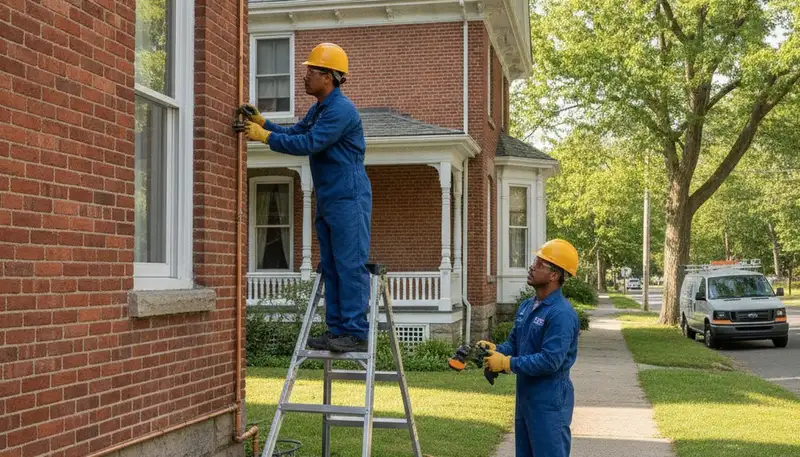 Professional plumber repairing a pipe in Wellesley, MA for plumbing repair service