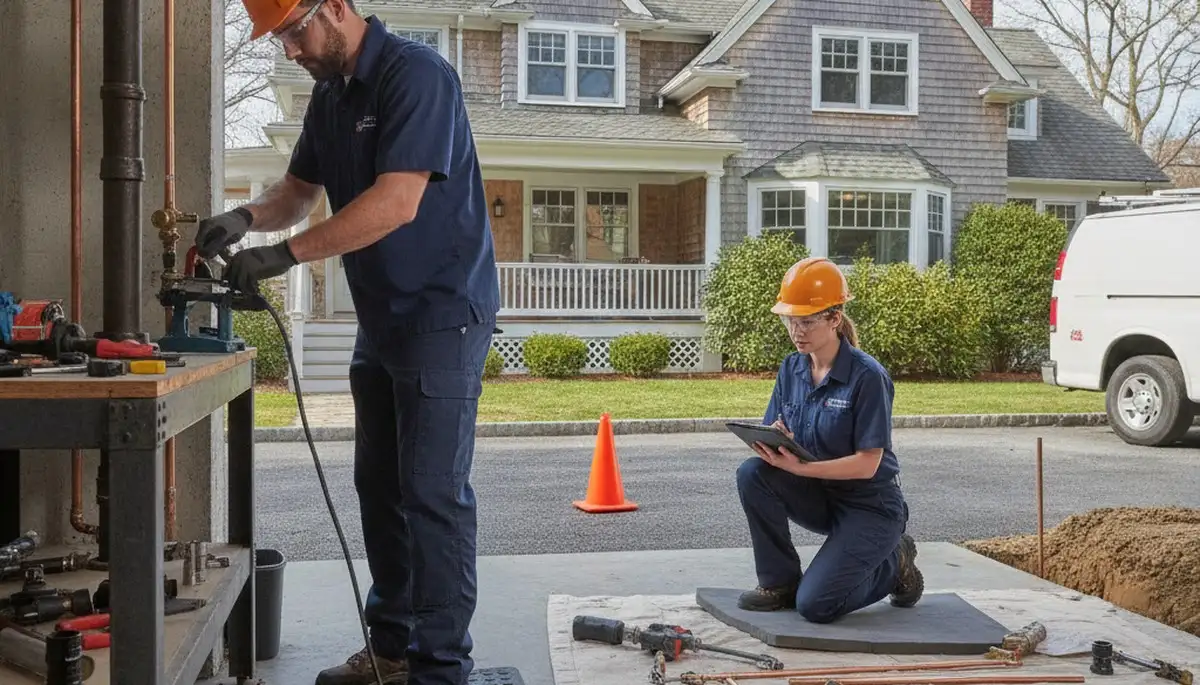 Plumber repairing sink in Wellesley, MA for reliable residential plumbing service