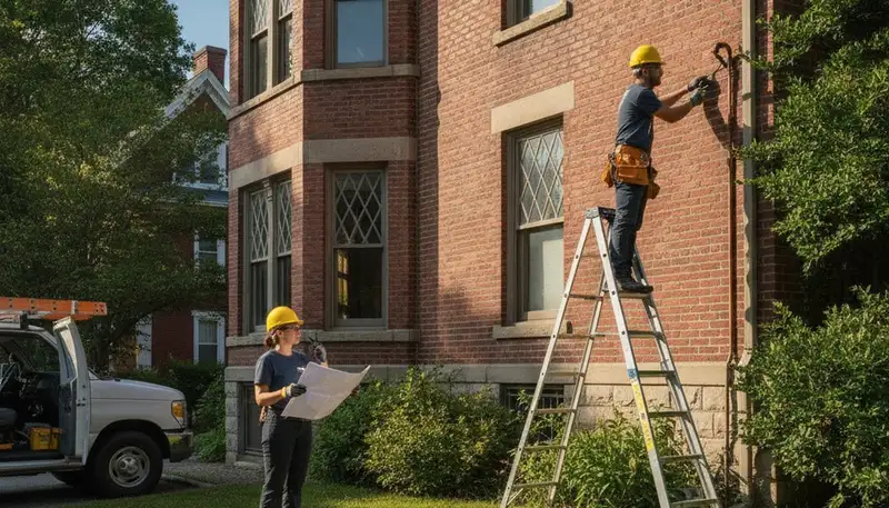 Plumber repairing a pipe in Wellesley, MA for reliable plumbing repair service