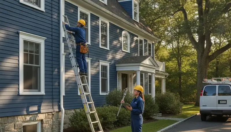 Plumber repairing a pipe in Wellesley, MA for a local plumbing service