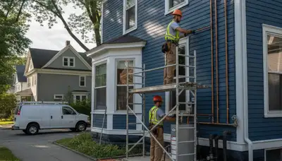 Professional plumber repairing a leak in Wellesley, MA for plumbing repair service