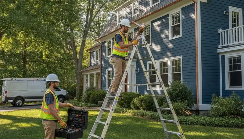 Wellesley, MA plumber repairing a plumbing issue for a local residential service call