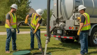 Septic pumping truck for Wellesley, MA homes by On Call Plumbers