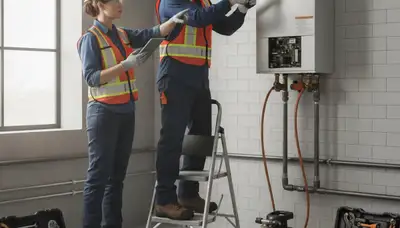 Tankless water heater installation in Wellesley, MA for reliable year-round hot water
