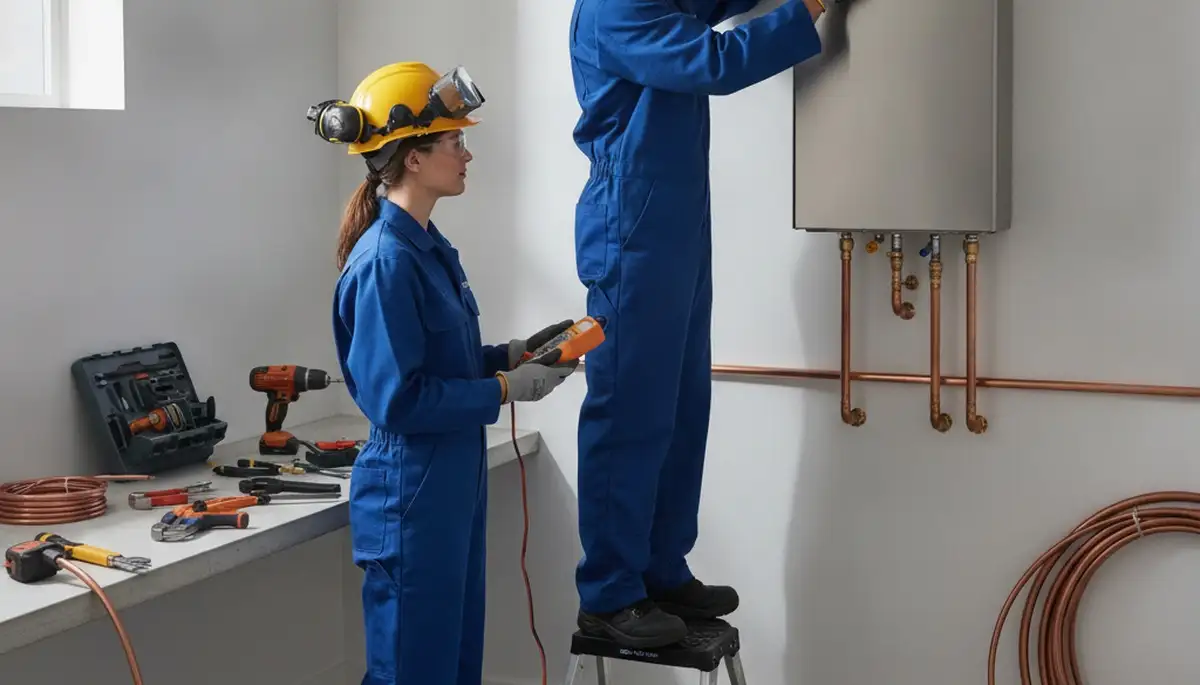Tankless water heater installation service for Wellesley, MA homes by On Call Plumbers