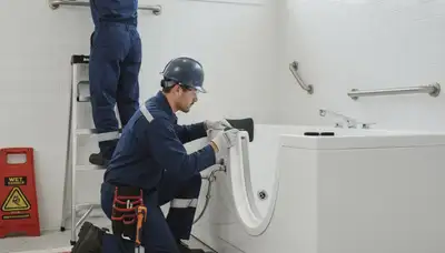 Walk-in tub installation for Wellesley, MA homeowners by local plumbing repair experts